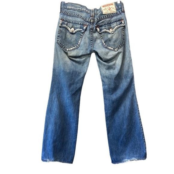 True Religion Jeans Mens Sz 31x33 (34.5x31) Billy Flap Pocket Distressed Ripped - Picture 7 of 16